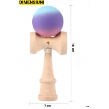 Kendama Profesionala EDAR Din lemn, Model X, Cu Bila Cauciucata Si Aderenta Rubber Grip, 18 cm, Joc de Indemanare si Coordona...