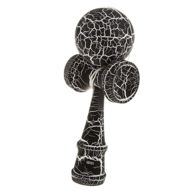 Kendama Profesionala EDAR Din lemn, 18 cm, Joc de Indemanare si Coordonare Pentru Copii Si Adulti, Design Atractiv cu Model d...