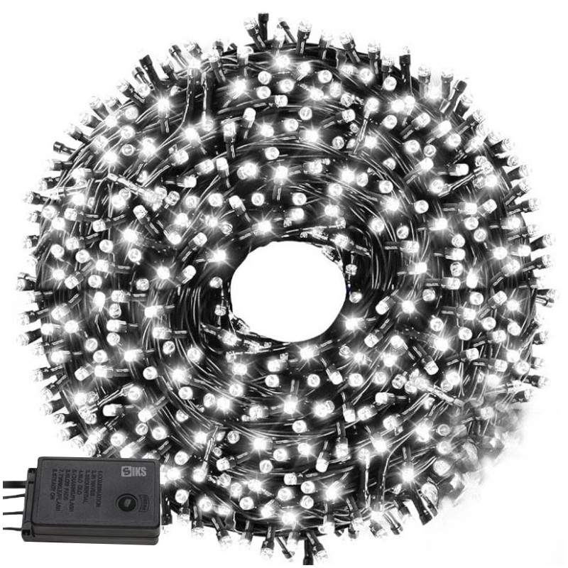 Instalatie De Craciun SIKS, Liniara 24 M, 300 LED-uri, Cu 8 jocuri de lumini, Pentru Exterior/Interior, Fir Verde Inchis, Alb... Instalatie De Craciun SIKS, Liniara 24 M, 300 LED-uri, Cu 8 jocuri de lumini, Pentru Exterior/Interior, Fir Verde Inchis, Alb...