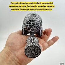 Kendama Profesionala EDAR Din lemn, 18 cm, Joc de Indemanare si Coordonare Pentru Copii Si Adulti, Design Atractiv cu Model d...