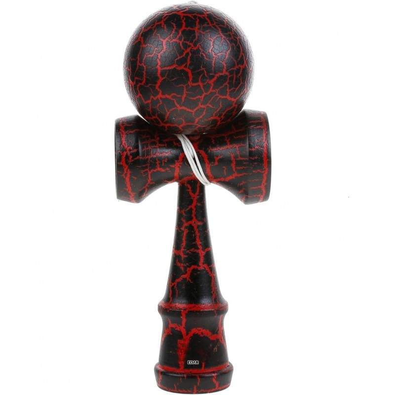 Kendama Profesionala EDAR Din lemn, 18 cm, Joc de Indemanare si Coordonare Pentru Copii Si Adulti, Design Atractiv cu Model d...