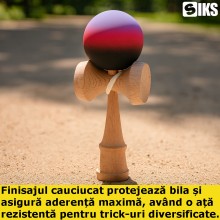 Kendama SIKS Model X, Profesionala, Din Lemn Pentru Copii Si Adulti, Bila Cauciucata, Rubber Grip, 18 cm, Joc De Indemanare, ... Kendama SIKS Model X, Profesionala, Din Lemn Pentru Copii Si Adulti, Bila Cauciucata, Rubber Grip, 18 cm, Joc De Indemanare, ...