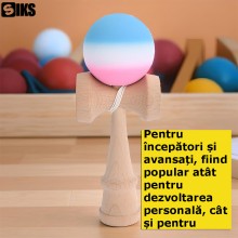 Kendama SIKS Model X, Profesionala, Din Lemn Pentru Copii Si Adulti, Bila Cauciucata, Rubber Grip, 18 cm, Joc De Indemanare, ...