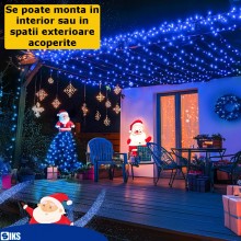 Instalatie de Craciun Liniara SIKS, Interior/Exterior, Rola 80 m, 8 Jocuri De Lumini, Albastru, Fir Negru Instalatie de Craciun Liniara SIKS, Interior/Exterior, Rola 80 m, 8 Jocuri De Lumini, Albastru, Fir Negru