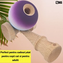 Kendama Profesionala SIKS Din Lemn Pentru Copii Si Adulti – Model Multicolor – Albastru/Alb/Mov Kendama Profesionala SIKS Din Lemn Pentru Copii Si Adulti – Model Multicolor – Albastru/Alb/Mov