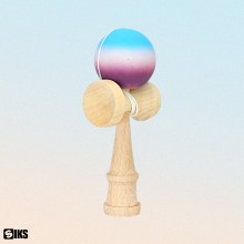 Kendama Profesionala SIKS Din Lemn Pentru Copii Si Adulti – Model Multicolor – Albastru/Alb/Mov