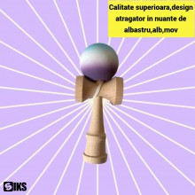 Kendama Profesionala SIKS Din Lemn Pentru Copii Si Adulti – Model Multicolor – Albastru/Alb/Mov Kendama Profesionala SIKS Din Lemn Pentru Copii Si Adulti – Model Multicolor – Albastru/Alb/Mov