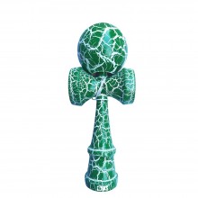 Kendama Profesionala SIKS Din Lemn Pentru Copii Si Adulti, Model Cu Design Lemn Crapat, 18 Cm, Joc de Indemanare, Culoare Alb...