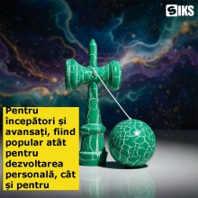 Kendama Profesionala SIKS Din Lemn Pentru Copii Si Adulti, Model Cu Design Lemn Crapat, 18 Cm, Joc de Indemanare, Culoare Alb... Kendama Profesionala SIKS Din Lemn Pentru Copii Si Adulti, Model Cu Design Lemn Crapat, 18 Cm, Joc de Indemanare, Culoare Alb...