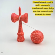 Kendama Profesionala EDAR Din lemn, 18 cm, Joc de Indemanare si Coordonare Pentru Copii Si Adulti, Design Atractiv cu Model d... Kendama Profesionala EDAR Din lemn, 18 cm, Joc de Indemanare si Coordonare Pentru Copii Si Adulti, Design Atractiv cu Model d...