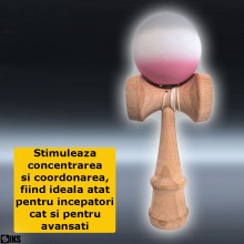 Kendama Model X SIKS, Profesionala, Din Lemn Pentru Copii Si Adulti, Bila Cauciucata, Rubber Grip, 18 cm, Joc De Indemanare, ...