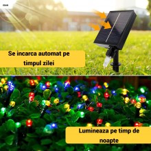 Instalatie Liniara Solara de Craciun EDAR, 30 m, 310 LED-uri Multicolore, 8 Jocuri de Lumini, Fir Verde Inchis, Pentru Exteri... Instalatie Liniara Solara de Craciun EDAR, 30 m, 310 LED-uri Multicolore, 8 Jocuri de Lumini, Fir Verde Inchis, Pentru Exteri...