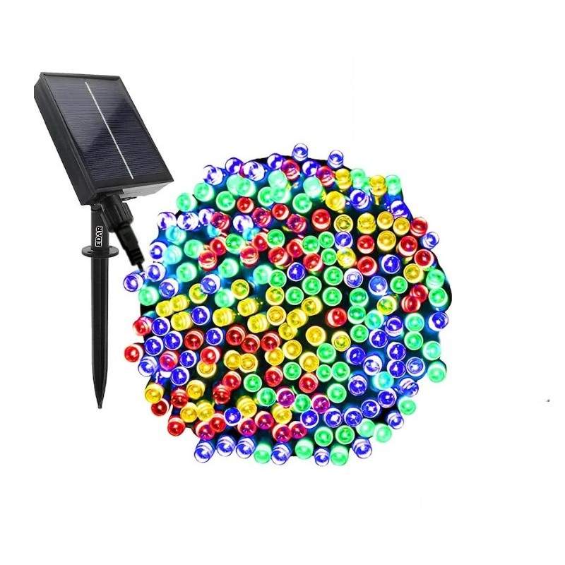 Instalatie Liniara Solara de Craciun EDAR, 30 m, 310 LED-uri Multicolore, 8 Jocuri de Lumini, Fir Verde Inchis, Pentru Exteri... Instalatie Liniara Solara de Craciun EDAR, 30 m, 310 LED-uri Multicolore, 8 Jocuri de Lumini, Fir Verde Inchis, Pentru Exteri...
