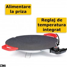 Plita Japoneza Rotunda Electrica SIKS Cu Manere Detasabile Si Alimentare La Priza, Wok, 30 cm, Antiaderenta, Gatire Fara Ulei... Plita Japoneza Rotunda Electrica SIKS Cu Manere Detasabile Si Alimentare La Priza, Wok, 30 cm, Antiaderenta, Gatire Fara Ulei...