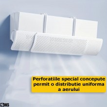 Deflector Aer Conditionat Extensibil SIKS, Cu Perforatii, Marime Universala Pentru Orice Aparat, Lungime 52-92 cm, Pozitie Re... Deflector Aer Conditionat Extensibil SIKS, Cu Perforatii, Marime Universala Pentru Orice Aparat, Lungime 52-92 cm, Pozitie Re...