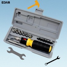 Trusa Surubelnita EDAR Cu Biti Si Capete Hexagonale, 15 Piese – Negru/Galben, Set Complet Pentru Bricolaj Si Reparatii Trusa Surubelnita EDAR Cu Biti Si Capete Hexagonale, 15 Piese – Negru/Galben, Set Complet Pentru Bricolaj Si Reparatii