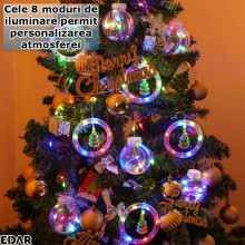Instalatie De Craciun Tip Perdea Luminoasa EDAR, Pentru Interior, 5 Globuri Luminoase Si 5 Inele, Figurine Pentru Craciun, Jo... Instalatie De Craciun Tip Perdea Luminoasa EDAR, Pentru Interior, 5 Globuri Luminoase Si 5 Inele, Figurine Pentru Craciun, Jo...