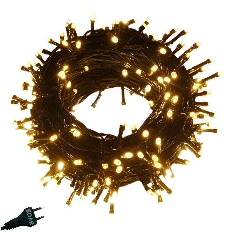 Instalatie Brad Craciun EDAR 400 LED, 32m, Alb Cald, 8 Functii, Fir Negru – Decor Interior De Sarbatoare Instalatie Brad Craciun EDAR 400 LED, 32m, Alb Cald, 8 Functii, Fir Negru – Decor Interior De Sarbatoare