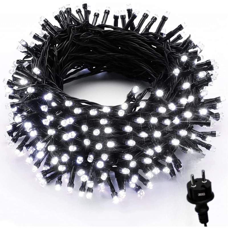 Instalatie Liniara de Craciun EDAR, 10 m, 100 LED-uri Mari Alb Rece, 1 Joc de Lumini, Interconectabila, Rezistenta la Stropi ... Instalatie Liniara de Craciun EDAR, 10 m, 100 LED-uri Mari Alb Rece, 1 Joc de Lumini, Interconectabila, Rezistenta la Stropi ...