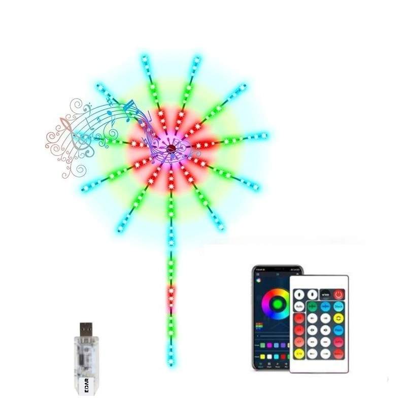 Banda LED Decorativa Smart EDAR, Efect Artificii RGB, Control Wi-Fi si Telecomanda, Sincronizare Muzica si Control Vocal, Ina... Banda LED Decorativa Smart EDAR, Efect Artificii RGB, Control Wi-Fi si Telecomanda, Sincronizare Muzica si Control Vocal, Ina...