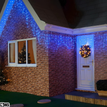 Instalatie Craciun Tip Turturi/Franjuri SIKS, 10 Metri, 300 Led-uri, Pentru Casa / Gradina, Cu 8 Jocuri De Lumini, Franjuri C...