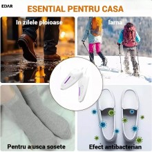 Uscator Electric Multifunctional Incaltaminte EDAR, 2 Capete, Uscare Rapida cu Sterilizare UV, Alimentare la Priza, Potrivit ... Uscator Electric Multifunctional Incaltaminte EDAR, 2 Capete, Uscare Rapida cu Sterilizare UV, Alimentare la Priza, Potrivit ...