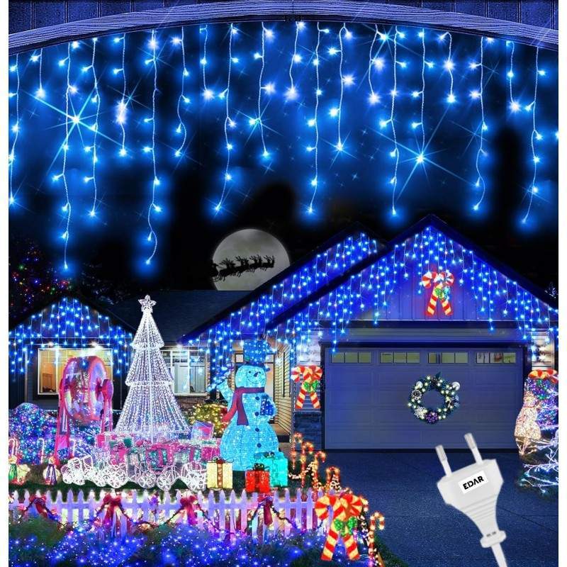 Instalatie De Craciun EDAR Model Turturi, 10 m, 300 Led-uri, Cu 8 Jocuri De Lumini, Franjuri, Pentru Exterior/Interior, Rezis... Instalatie De Craciun EDAR Model Turturi, 10 m, 300 Led-uri, Cu 8 Jocuri De Lumini, Franjuri, Pentru Exterior/Interior, Rezis...