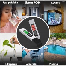 Tester Digital EDAR pentru Calitatea Apei, Display LED, Masurare TDS/EC/Temperatura, cu Termometru Integrat, Rezistent la Apa... Tester Digital EDAR pentru Calitatea Apei, Display LED, Masurare TDS/EC/Temperatura, cu Termometru Integrat, Rezistent la Apa...