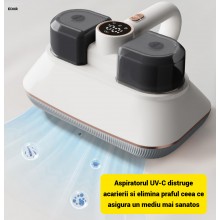 Aspirator Antiacarieni EDAR UV-C, HEPA, Ultrasunete, Fara Fir – Putere Mare, Curatare Profectunda Saltele, Eliminare Alergeni...