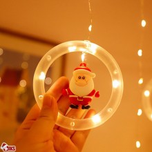 Instalatie De Craciun, 10 Inele Luminaose, Cu Figurine, Alb Cald