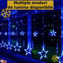 Instalatie De Craciun SIKS, Perdea Lumini LED, Stele Cazatoare, Alimentare Priza, Lungime 3 Metri, Interconectabila, 8 Progra... Instalatie De Craciun SIKS, Perdea Lumini LED, Stele Cazatoare, Alimentare Priza, Lungime 3 Metri, Interconectabila, 8 Progra...