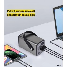 Dispozitiv Pornire Auto EDAR Starter Baterie Auto 12V, Functie de Baterie Externa si Lanterna LED/SOS, USB, Protectie Polarit... Dispozitiv Pornire Auto EDAR Starter Baterie Auto 12V, Functie de Baterie Externa si Lanterna LED/SOS, USB, Protectie Polarit...