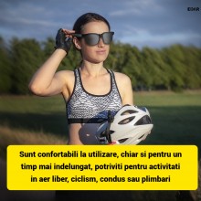 Ochelari de soare Bluetooth EDAR cu casti HIFI, sunet stereo, protectie UV si control prin butoane – Negru Ochelari de soare Bluetooth EDAR cu casti HIFI, sunet stereo, protectie UV si control prin butoane – Negru