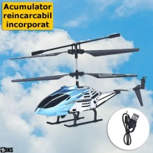 Elicopter SIKS Cu Telecomanda Pentru Copii, Cu Giroscop Incorporat, Carcasa De Metal, Lumina Led, Rezistent La Cazaturi, Idea... Elicopter SIKS Cu Telecomanda Pentru Copii, Cu Giroscop Incorporat, Carcasa De Metal, Lumina Led, Rezistent La Cazaturi, Idea...