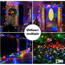 Instalatie De Craciun LED Liniara SIKS, Cu 300 De LED -uri , 20 Metri Lungime, Alimentare Priza, Fir Verde Inchis, Multicolor Instalatie De Craciun LED Liniara SIKS, Cu 300 De LED -uri , 20 Metri Lungime, Alimentare Priza, Fir Verde Inchis, Multicolor