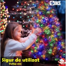 Instalatie De Craciun LED Liniara SIKS, Cu 300 De LED -uri , 20 Metri Lungime, Alimentare Priza, Fir Verde Inchis, Multicolor Instalatie De Craciun LED Liniara SIKS, Cu 300 De LED -uri , 20 Metri Lungime, Alimentare Priza, Fir Verde Inchis, Multicolor