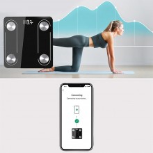 Cantar Smart Corporal EDAR, Display Digital, Aplicatie Telefon, Conexiune Bluetooth, Din Sticla Securizata, Functionare Pe Ba... Cantar Smart Corporal EDAR, Display Digital, Aplicatie Telefon, Conexiune Bluetooth, Din Sticla Securizata, Functionare Pe Ba...