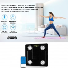 Cantar Smart Corporal EDAR, Display Digital, Aplicatie Telefon, Conexiune Bluetooth, Din Sticla Securizata, Functionare Pe Ba... Cantar Smart Corporal EDAR, Display Digital, Aplicatie Telefon, Conexiune Bluetooth, Din Sticla Securizata, Functionare Pe Ba...