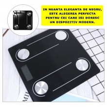Cantar Smart Corporal EDAR, Display Digital, Aplicatie Telefon, Conexiune Bluetooth, Din Sticla Securizata, Functionare Pe Ba... Cantar Smart Corporal EDAR, Display Digital, Aplicatie Telefon, Conexiune Bluetooth, Din Sticla Securizata, Functionare Pe Ba...