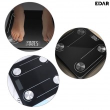 Cantar Smart Corporal EDAR, Display Digital, Aplicatie Telefon, Conexiune Bluetooth, Din Sticla Securizata, Functionare Pe Ba...