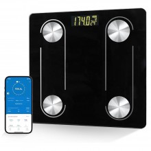 Cantar Smart Corporal EDAR, Display Digital, Aplicatie Telefon, Conexiune Bluetooth, Din Sticla Securizata, Functionare Pe Ba...