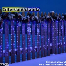 Instalatie LED De Craciun EDAR, Franjuri Luminoase 6m x 1m, 8 Functii De Iluminare, Interconectabila, Decor Casa, Foisor Si G... Instalatie LED De Craciun EDAR, Franjuri Luminoase 6m x 1m, 8 Functii De Iluminare, Interconectabila, Decor Casa, Foisor Si G...