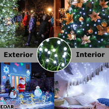 Instalatie Liniara Solara de Craciun EDAR, 50 m, 500 LED-uri Alb Rece, Telecomanda, 8 Jocuri de Lumini, Fir Verde Inchis, Pen... Instalatie Liniara Solara de Craciun EDAR, 50 m, 500 LED-uri Alb Rece, Telecomanda, 8 Jocuri de Lumini, Fir Verde Inchis, Pen...