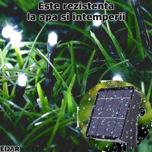 Instalatie Liniara Solara de Craciun EDAR, 50 m, 500 LED-uri Alb Rece, Telecomanda, 8 Jocuri de Lumini, Fir Verde Inchis, Pen... Instalatie Liniara Solara de Craciun EDAR, 50 m, 500 LED-uri Alb Rece, Telecomanda, 8 Jocuri de Lumini, Fir Verde Inchis, Pen...