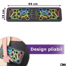 Placa Fitness SIKS Pentru Flotari, Multifunctionala, Cu Manere, Pentru Antrenament, Portabila, Coduri De Culoare, Negru/Multi... Placa Fitness SIKS Pentru Flotari, Multifunctionala, Cu Manere, Pentru Antrenament, Portabila, Coduri De Culoare, Negru/Multi...
