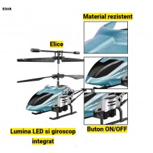 Elicopter EDAR Pentru Copii, Cu Telecomanda si LED-uri, Giroscop Integrat, Carcasa Metalica, Sistem Protectie Anti-cadere, Pe... Elicopter EDAR Pentru Copii, Cu Telecomanda si LED-uri, Giroscop Integrat, Carcasa Metalica, Sistem Protectie Anti-cadere, Pe...