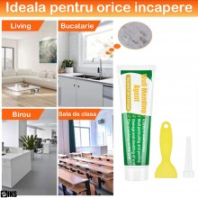 Chit SIKS Pentru Reparare Pereti Instant, Pentru Reparat Gauri, Zgarieturi, Gresie, Cu Uscare Rapida, Tip Pasta, Alb