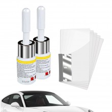 Set 2 x Chit Reparatii Geamuri Auto EDAR, Usor De Folosit, Cantitate 2 ml, Uscare Rapida, Folii Si Lama Incluse