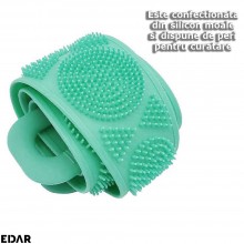 Perie Dus Tip Banda Pentru Igiena Corporala EDAR, 2 In 1, Masaj Si Exfoliere, Activeaza Crculatia Sangelui, Silicon moale, 71...