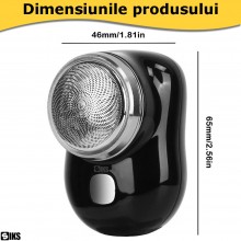 Mini Aparat De Ras Electric SIKS, Waterproof, Cu Incarcare Rapida USB, Pentru O Experienta De Ras De Inalta Performanta, 68g,...